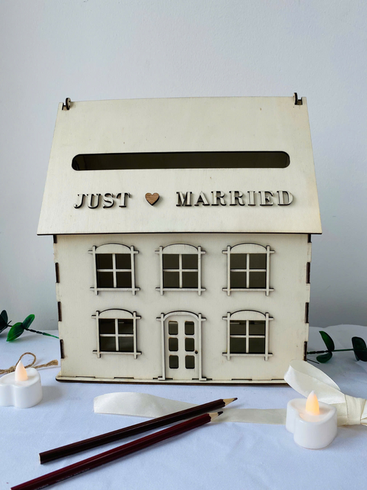 Wedding house just married, cnc pattern, laser cut