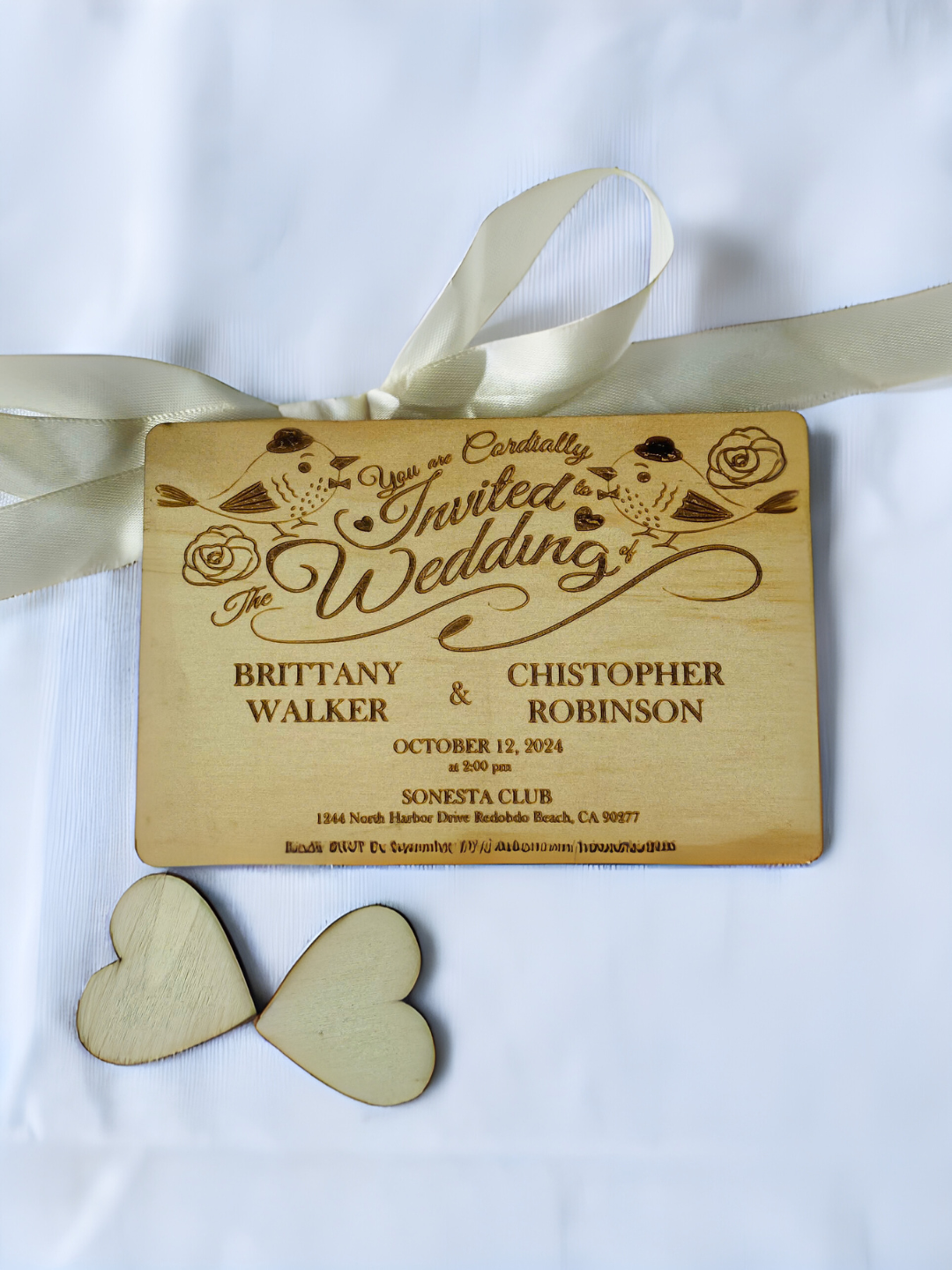 Wooden wedding invitation,real wood wedding invitations.