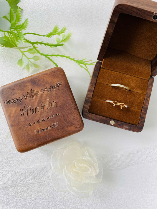 Wedding Ring Box, Square Ring Bearer