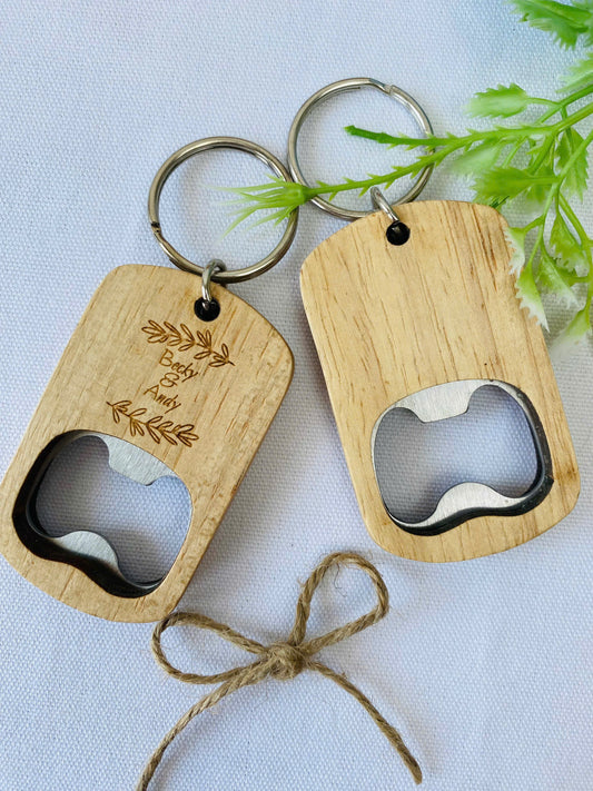 Custom Bottle Opener ,Personalized Engraved Wooden Bottle Opener, Party Favor, Wedding Gift Souvenir for Guest